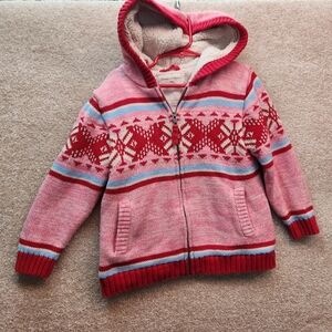 Hanna Andersson Nordic Print Full Zip Sherpa Lined Size 100 or 4T